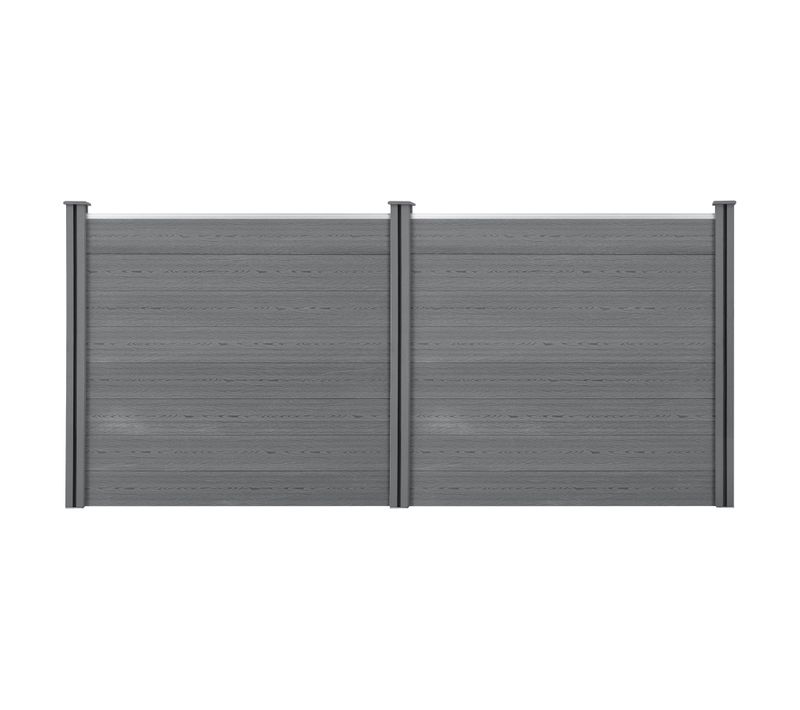 Clôtures De Jardin Brise-vue Avec 4 Poteaux Planches Bois Composite Wpc 165 X 314 Cm