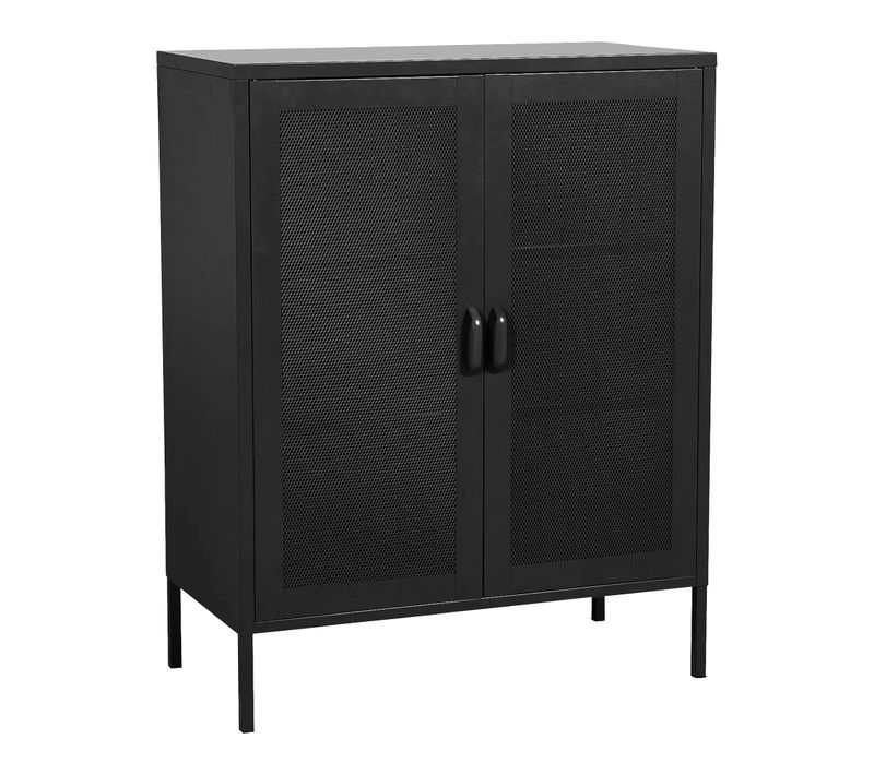 Buffet Métallique Acier 102 X 80 X 40 Cm Noir