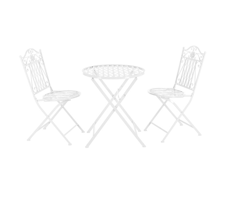 Set De Bistrot Pour Jardin Métal Blanc 03_0006934