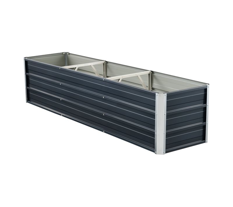 Jardinière à 2 Barres De Séparation 183 X 47 X 40 Cm Anthracite 03_0007184