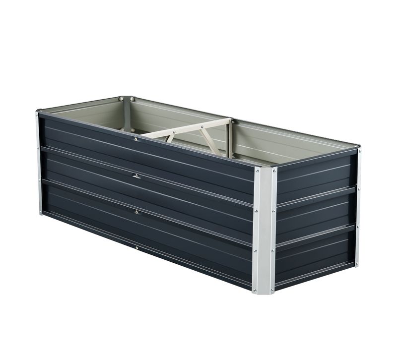 Jardinière à Barre De Séparation 125 X 47 X 40 Cm Anthracite 03_0007186