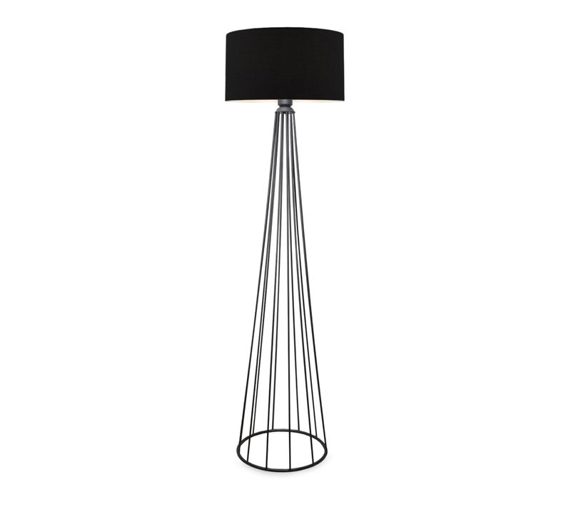 Lampadaire Lampe Lumière Luminaire Hauteur 155 Cm E27 Anthracite / Noir 03_0007288