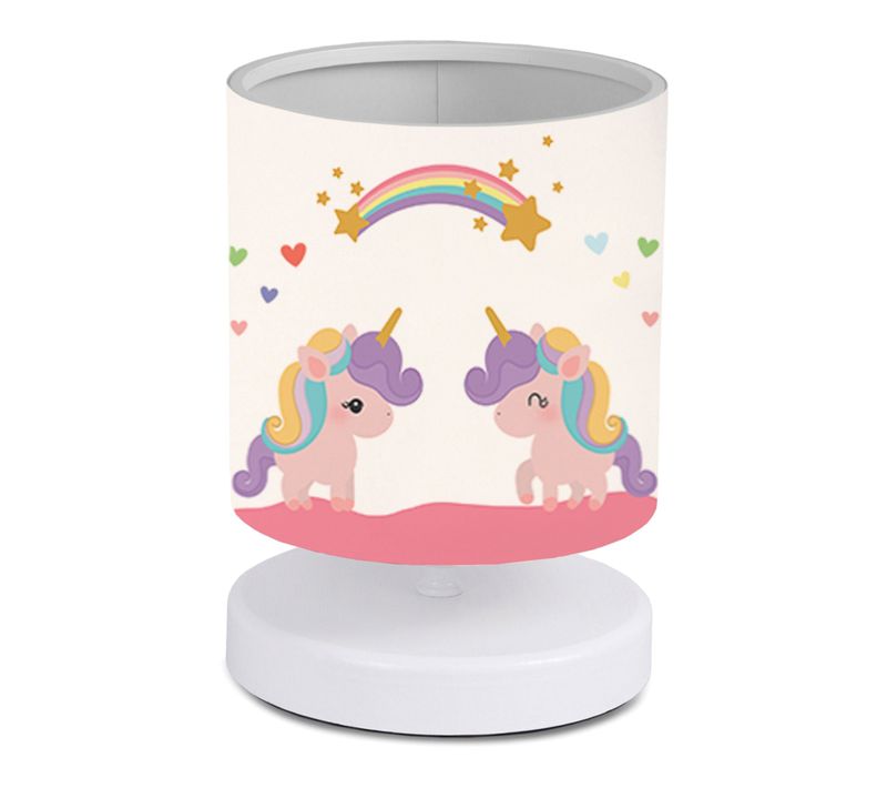 Lampe De Bureau Pour Enfant 22 Cm Blanc à Motif De Licorne 03_0007387