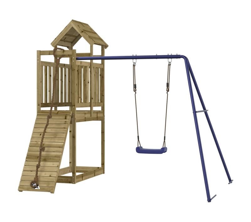 Balançoires Toboggan Portiques Robuste Jeux Jardin 243 X 186