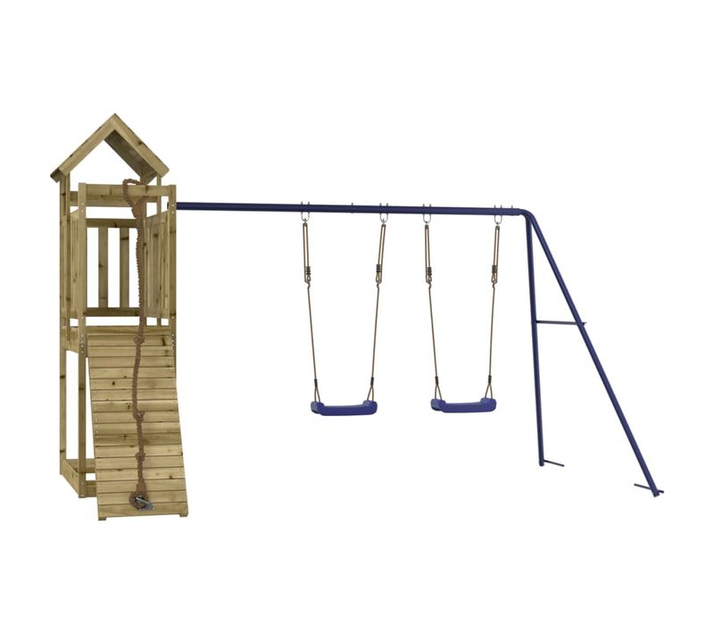 Balançoires Toboggan Portiques Robuste Jeux Jardin 314 X 186