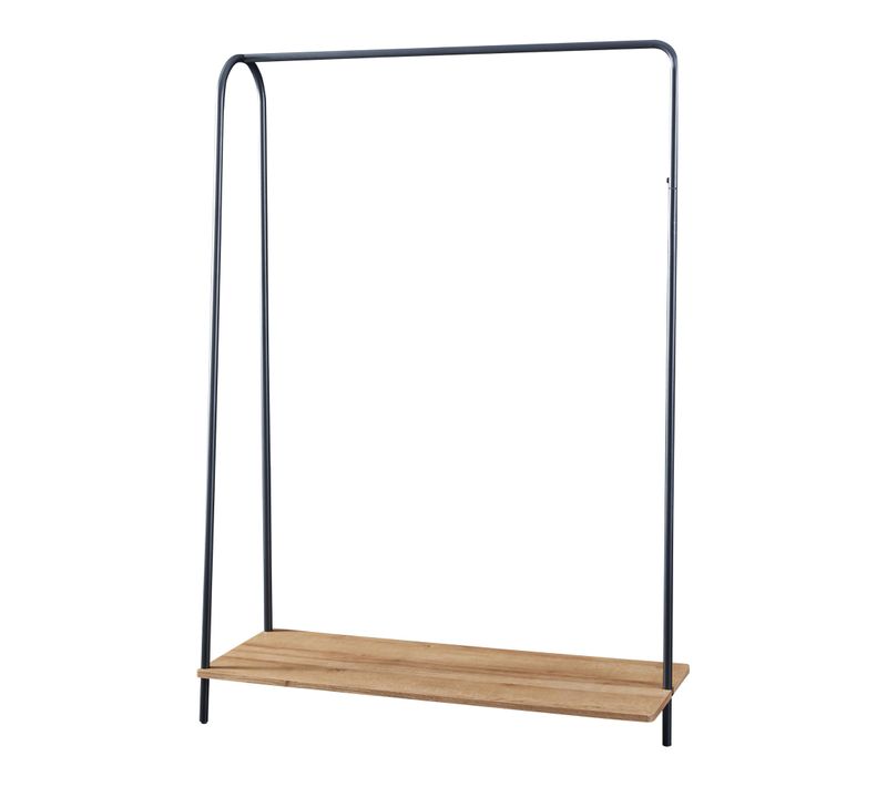 Penderie à Vêtements Avec Une Surface De Rangement 144 X 100 X 35 Cm Noir Effet Bois