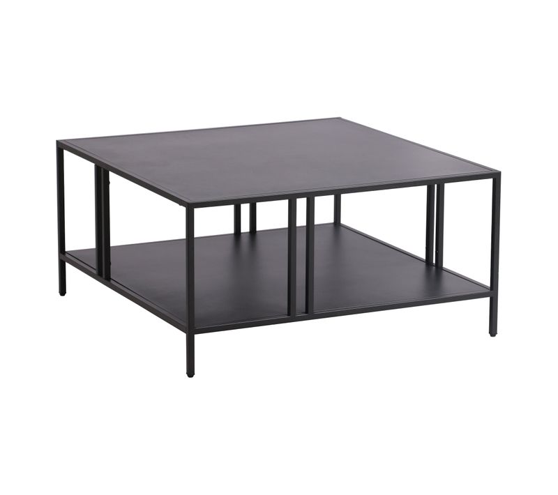 Table Basse Métal 40 X 80 X 80 Cm Noir 03_0008453