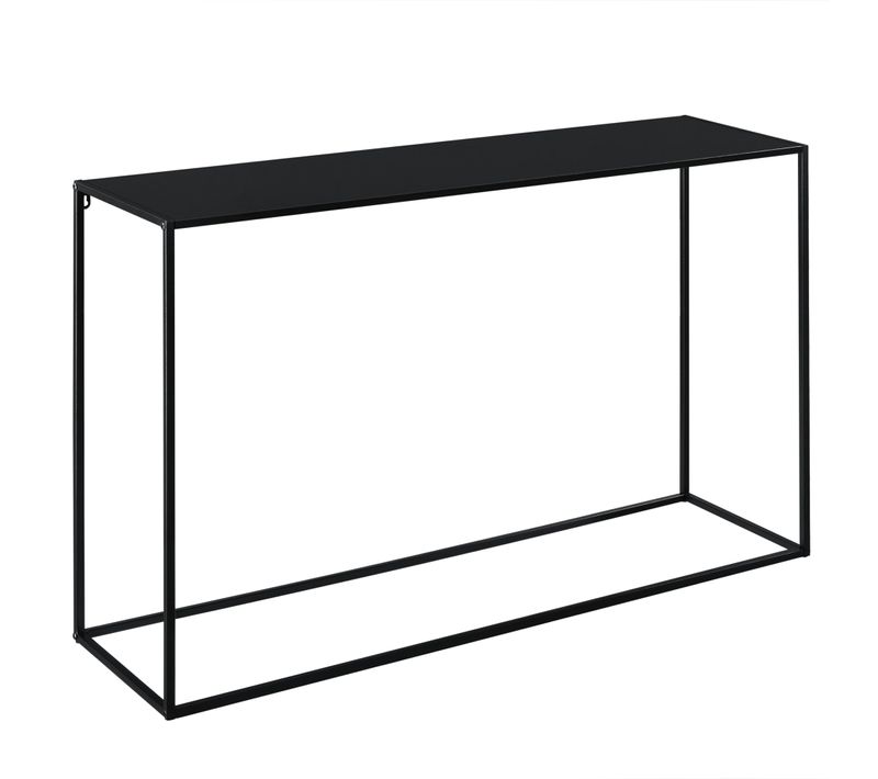 Table Console En Métal 74 X 115 X 32 Cm Noir Mat 03_0008564