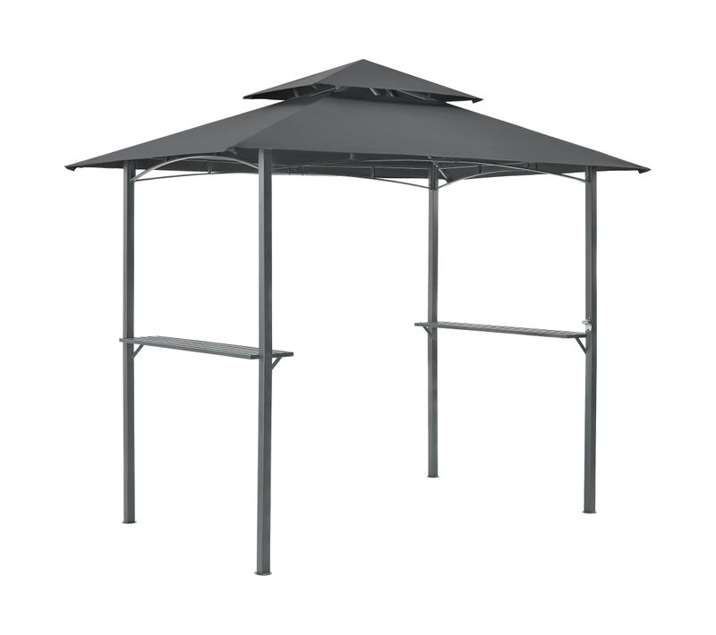 Tonnelle De Barbecue 250 X 241 X 151 Cm Anthracite Gris Foncé 03_0008738