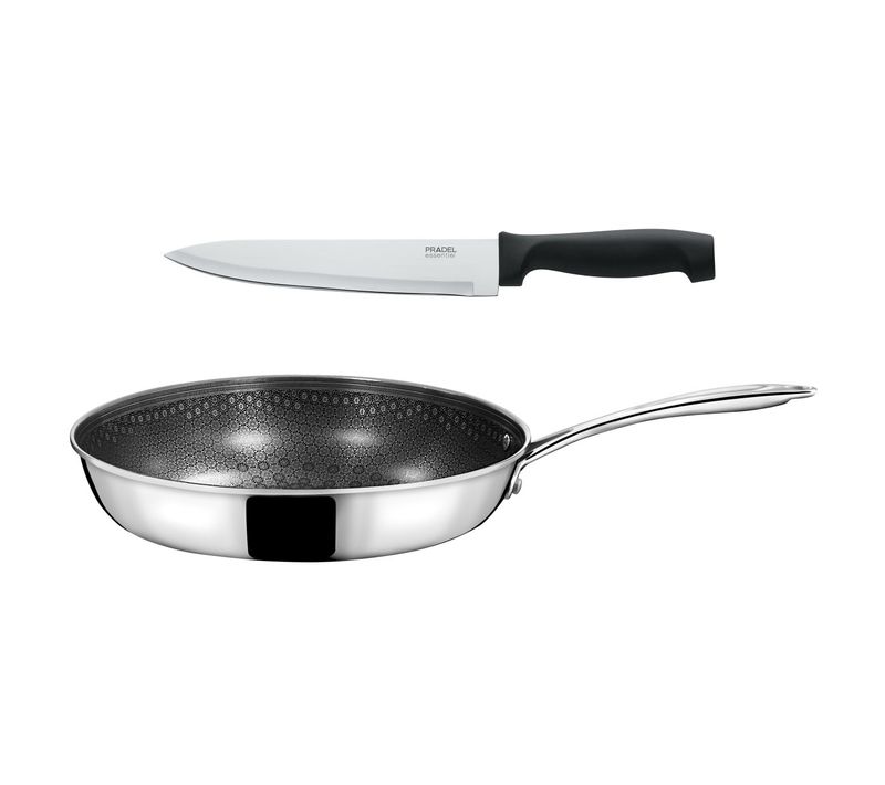 Virtuo - Set 1 Poêle 28cm, 1 Couteau Chef 20cm