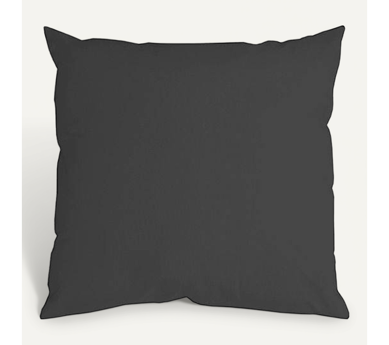 Coussin Uni Aux Multiples Couleurs - 60 X 60 Cm - Anthracite