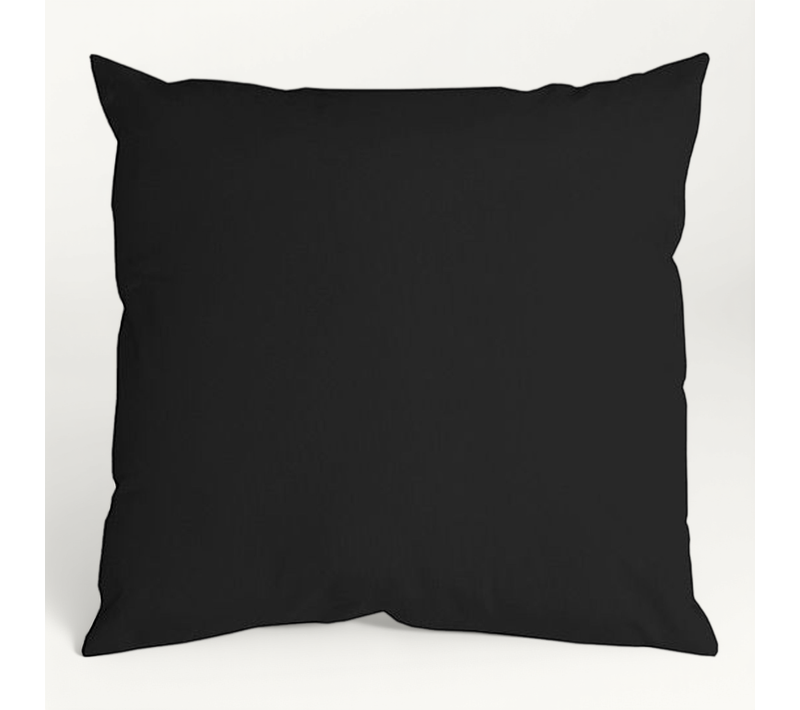 Coussin Uni Aux Multiples Couleurs - 60 X 60 Cm - Noir