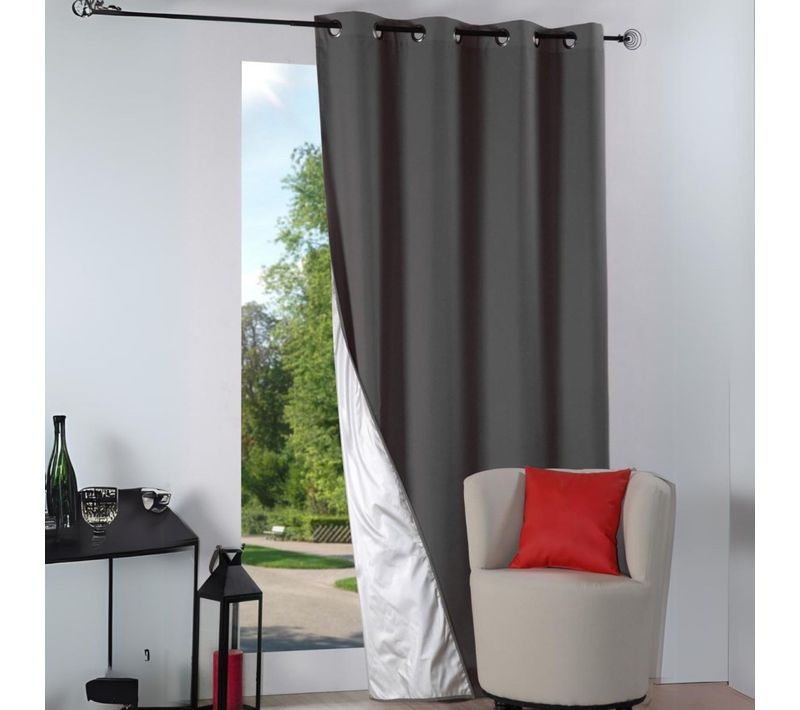Rideau Thermique Été - 135x240 Cm - Gris Anthracite