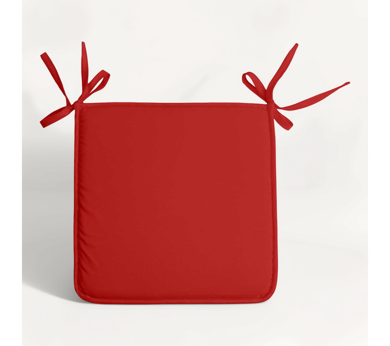 Galette De Chaise Unie Aux Multiples Couleurs - 38x38 Cm - Rouge
