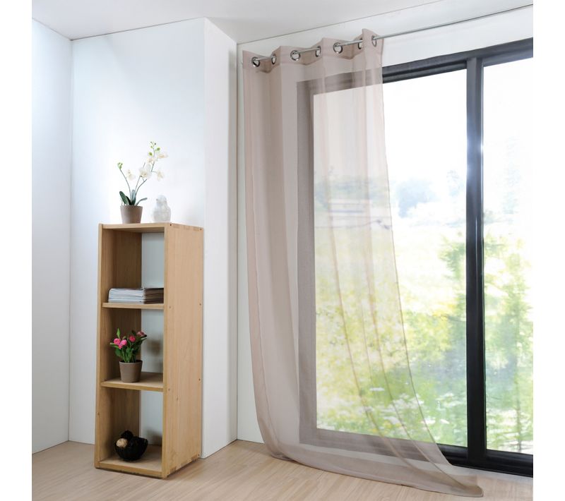 Voilage Uni Et Léger - 135x260 Cm - Beige