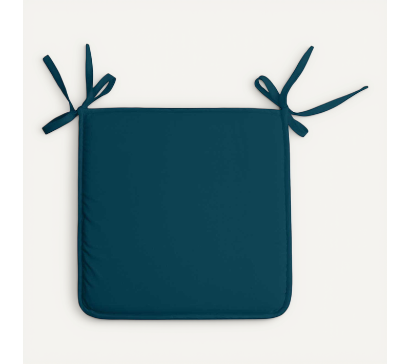 Galette De Chaise Unie Aux Multiples Couleurs - 38x38 Cm - Bleu Canard