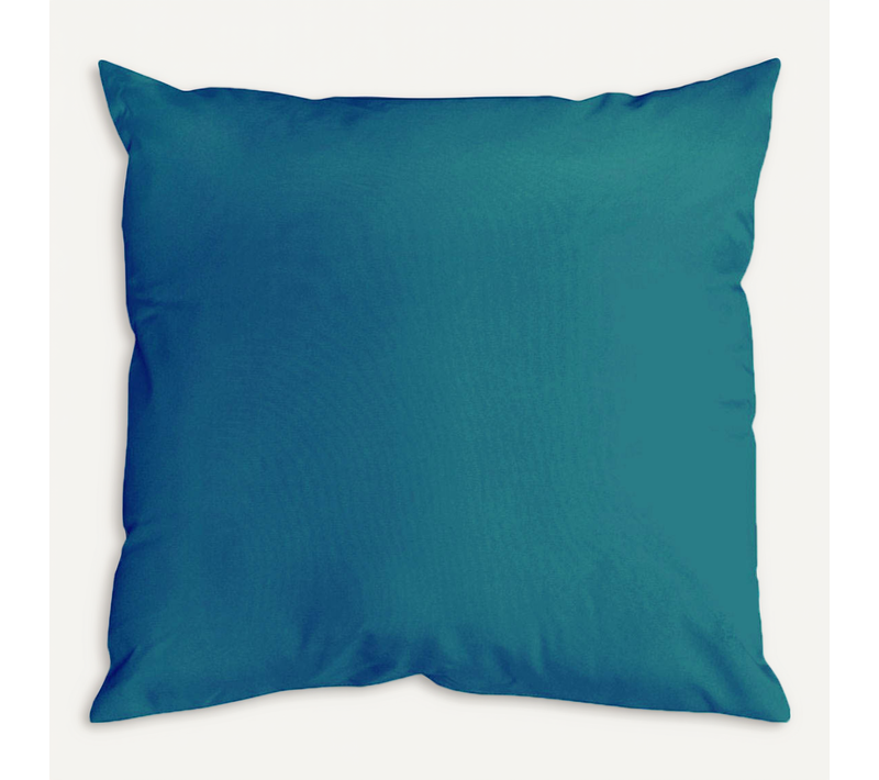 Coussin Uni Aux Multiples Couleurs - 60 X 60 Cm - Bleu Canard