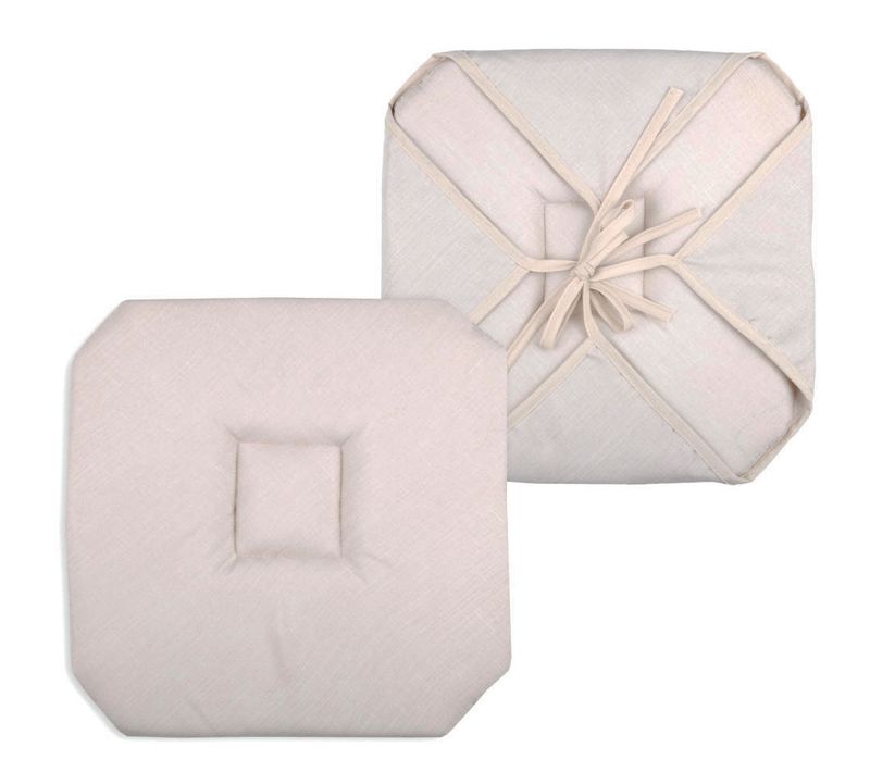 Galette De Chaise Italienne Et Unie - 40x40 Cm - Beige