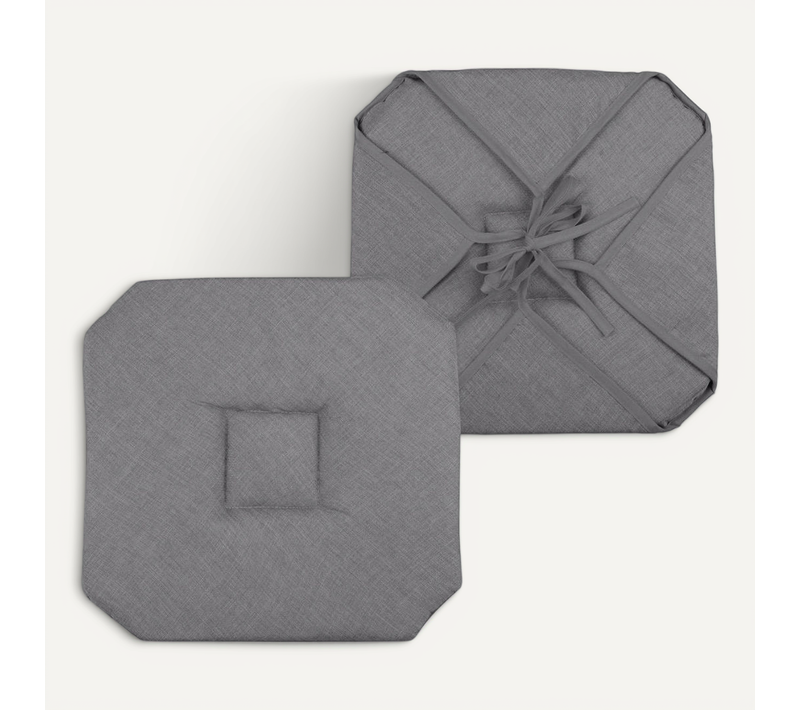 Galette De Chaise Italienne Et Unie - 40 X 40 Cm - Anthracite