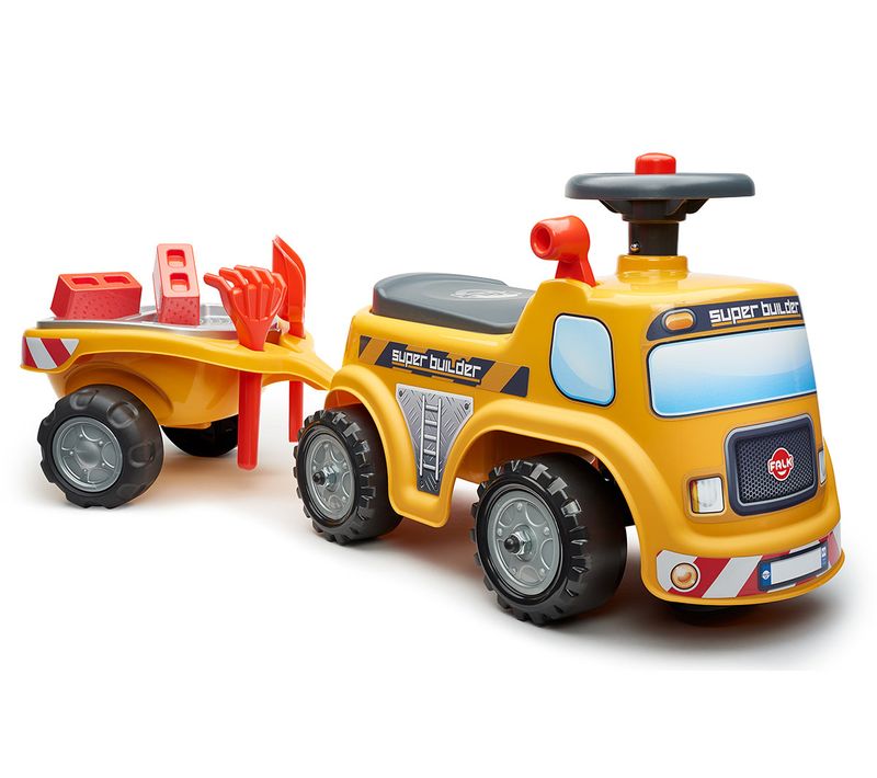 Porteur Enfant Chantier Super Builder Avec Remorque 1 À 3 Ans