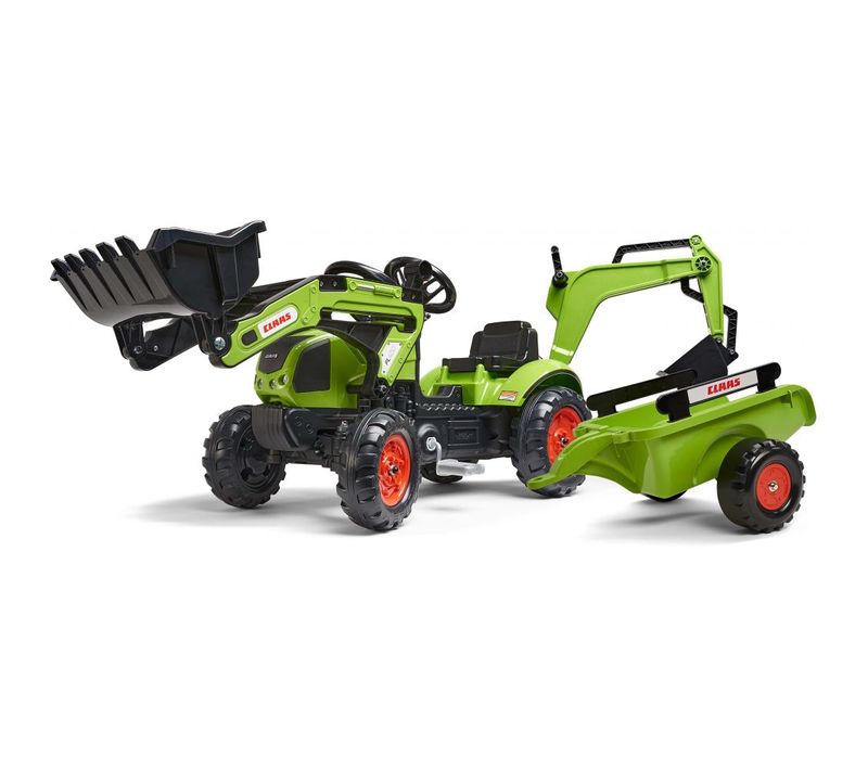 Tractopelle Enfant Avec Excavatrice Et Remorque Claas