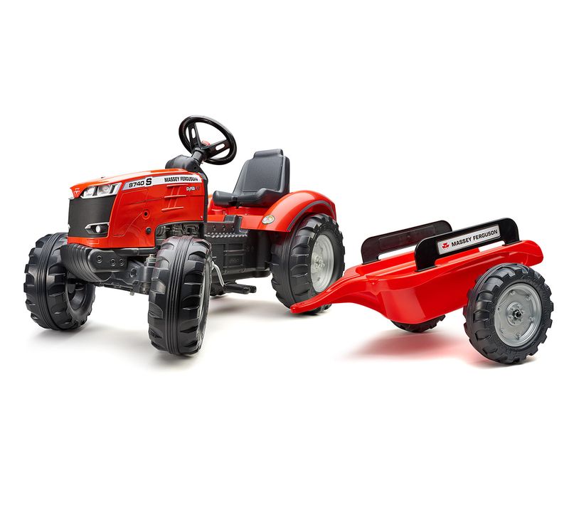 Tracteur Enfant Massey Ferguson Avec Remorque 3 À 7 Ans