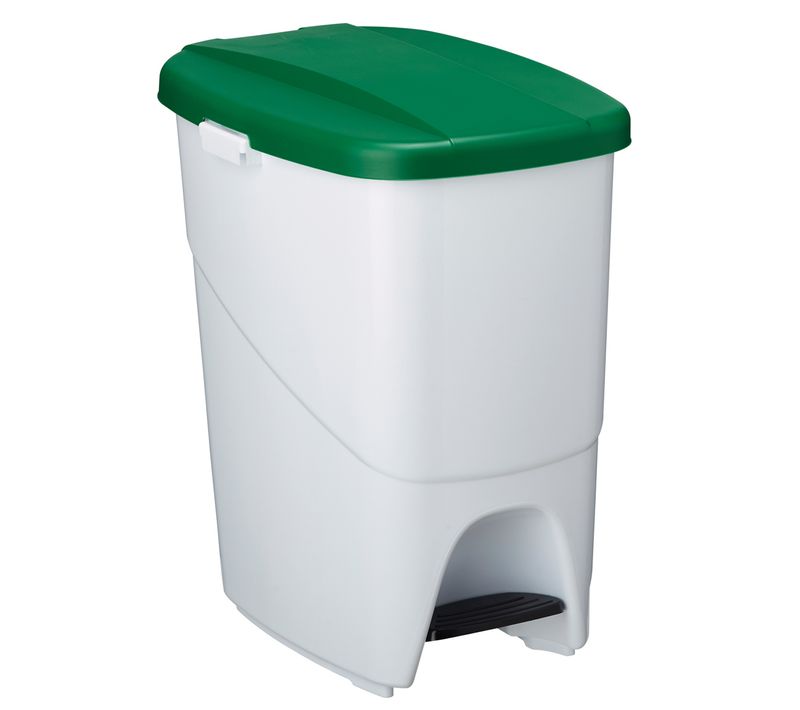 Poubelle De Tri à Pédale 25l - Ecotri Rossignol Blanc/vert
