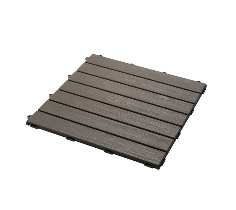 Set De 6 Dalles - Plancher De Maison - Anti-uv - 45x45cm - Effet Texturé Bois
