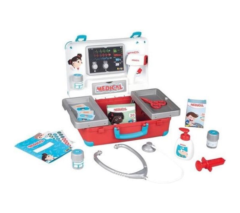 Mallette Médicale Enfant Portable - 12 Accessoires, Dès 3 Ans