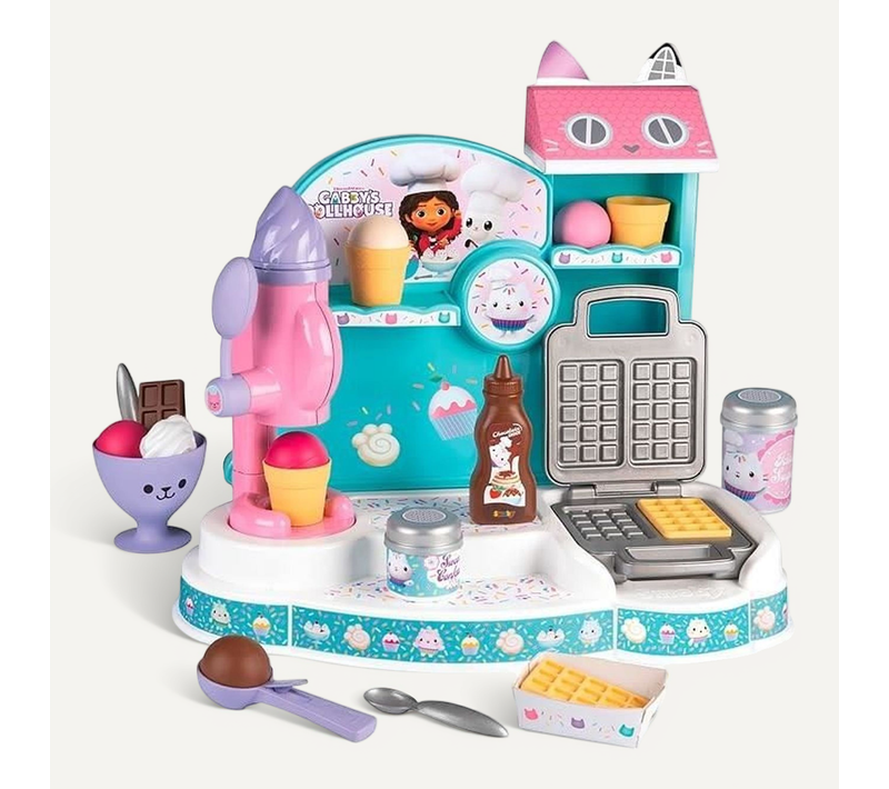 Marchande De Glaces Avec Machine Magique, Gaufrier Et 20 Accessoires