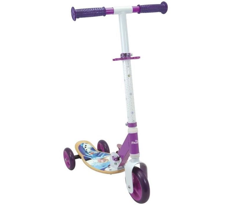 Trottinette Pliable 3 Roues La Reine Des Neiges – Bois et Métal, Guidon Réglable