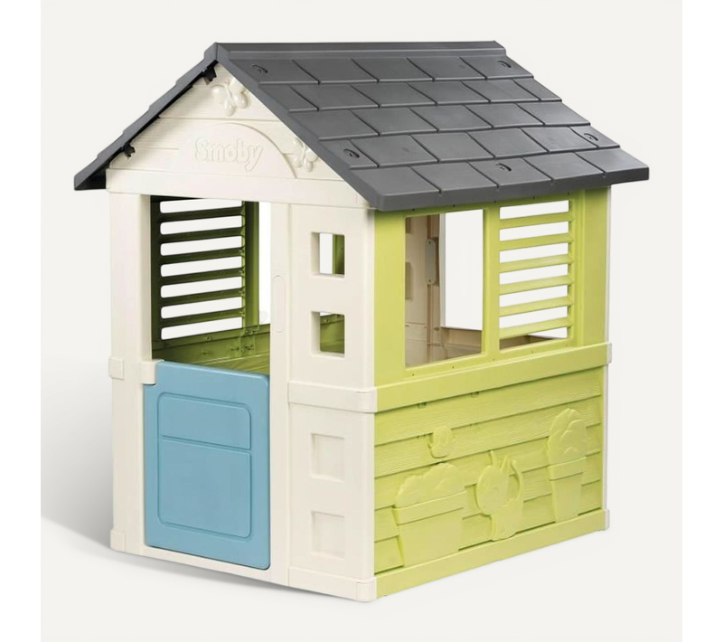 Maison De Jeu Extérieure Jolie - Porte Basse, 2 Volets, Plastique Recyclé