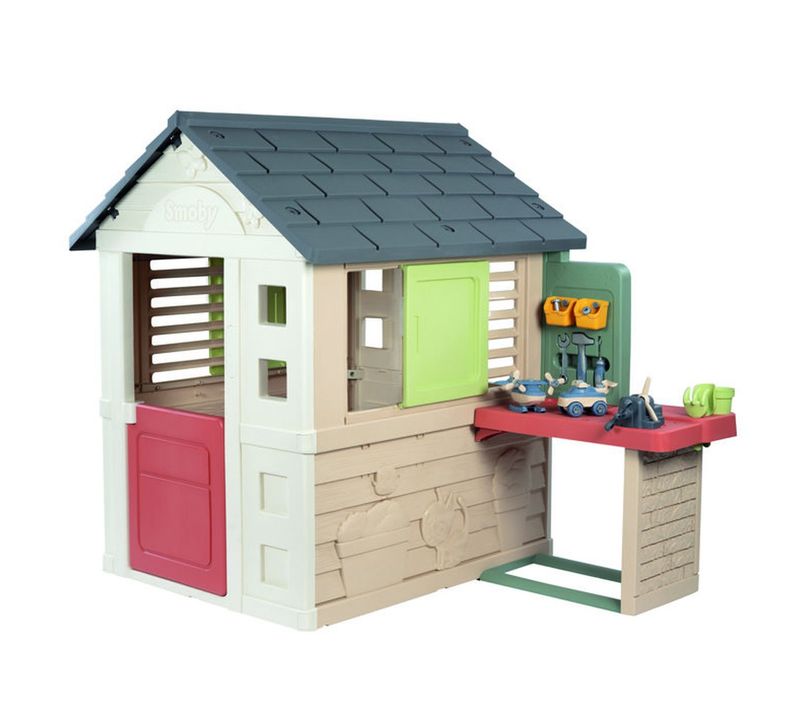 Maison De Jeu Nature 2 En 1 Avec Atelier Et 39 Accessoires - Dès 2 Ans