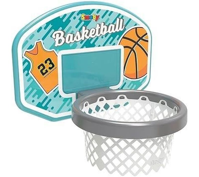Panier De Basket 3-en-1 Pour Toboggan - Bleu, Montage Sans Outil, Dès 3 Ans