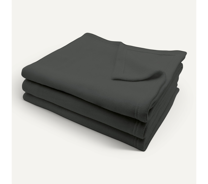 Couverture Polaire Grand Confort - 180x220 Cm - Gris