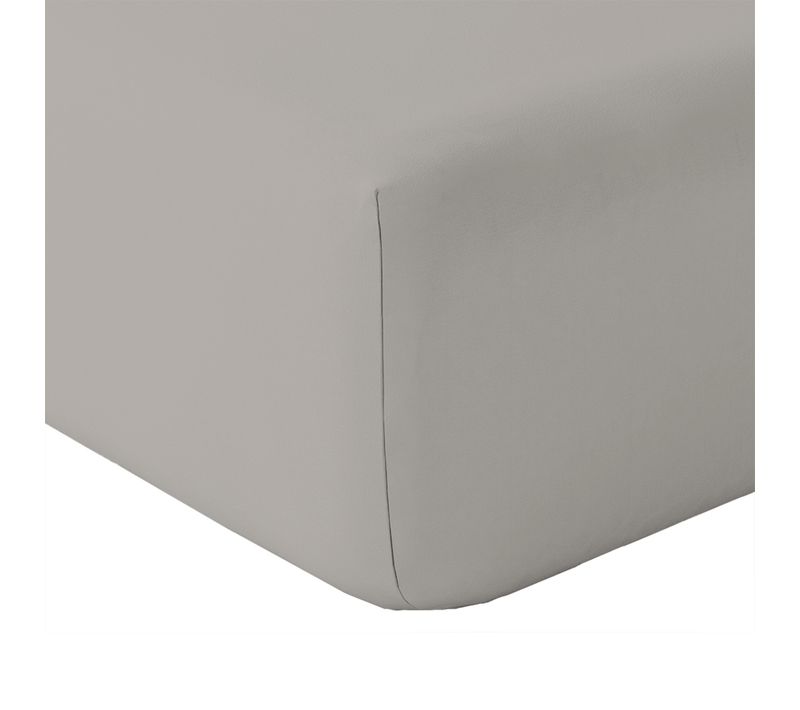 Drap Housse En Coton Lavé - 160x200 Cm - Gris