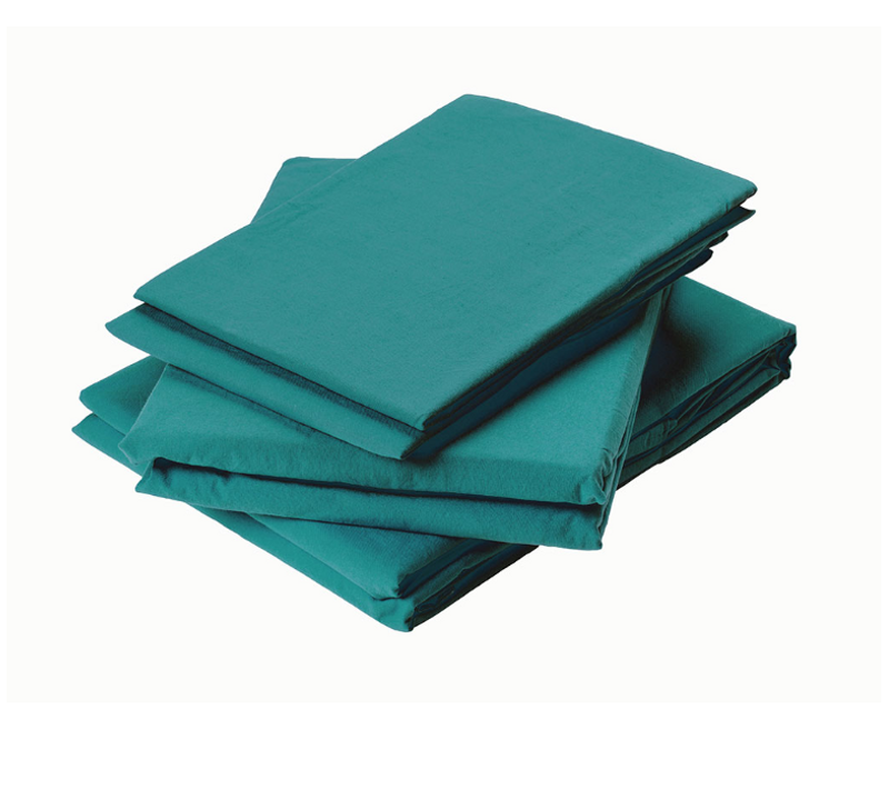 Drap Plat En Coton Lavé - 180x290 Cm - Vert Emeraude