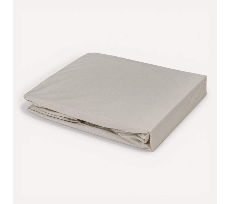 Drap Housse élastiqué En 100% Coton Peigné - 140x195 Cm - Gris Galet