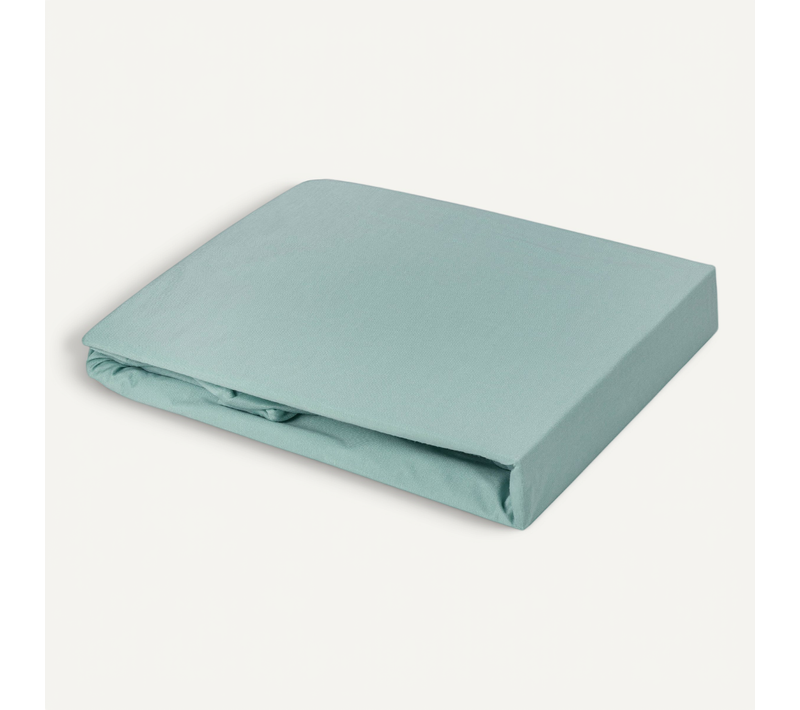 Drap Housse élastiqué En 100% Coton Peigné - 140x195 Cm - Bleu