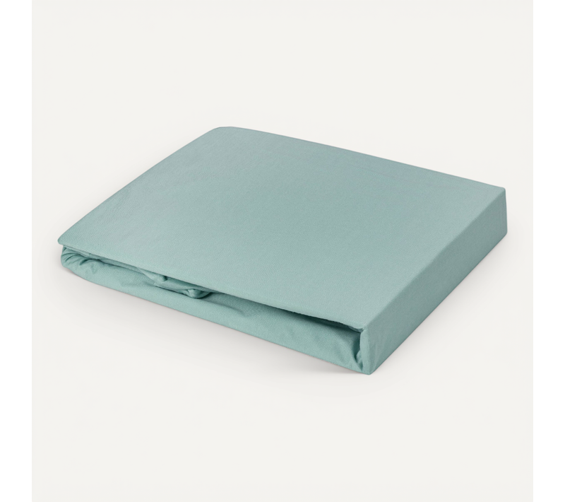 Drap Housse élastiqué En 100% Coton Peigné - 180x200 Cm - Bleu