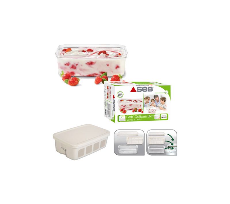 Bac 1l Avec Egouttoir  Xf101001 Pour Yaourtière Seb Duetto, Multi Delices, Multi Delices Compa [...]