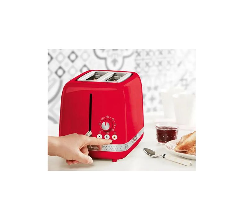 Grille pain Toaster Soleil 850w 2 Tranches Retro Rouge - Lt300510