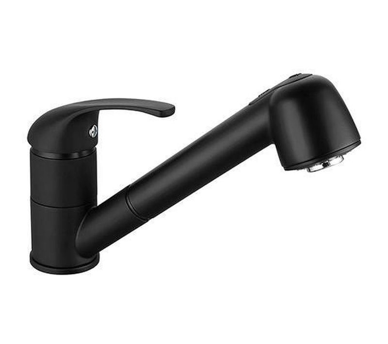Mitigeur Évier Mono-levier Bago Noir Mat – Douchette Extractible 2 Jets