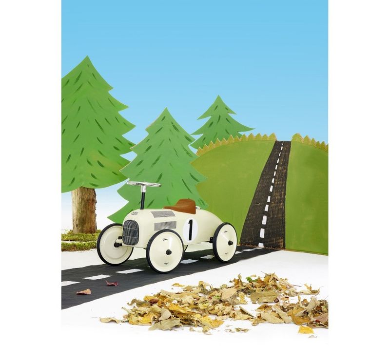 Porteur Voiture Vintage - Blanc