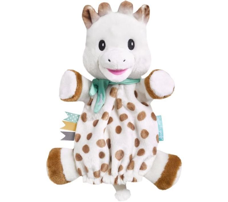 Doudou Marionnette Blanc Et Beige