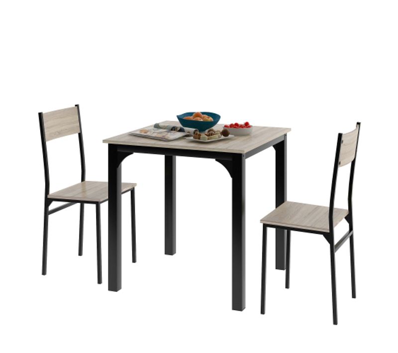 Table à Manger Avec 2 Chaises, Pour Balcon et Salon, Vintage