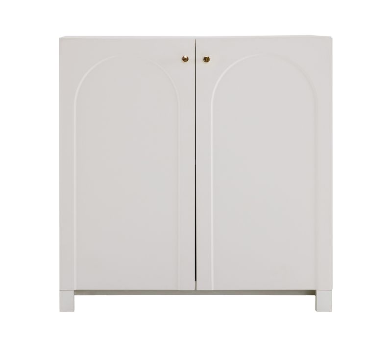 Buffet 2 Portes Pour Salle à Manger, Armoire Highboard 80x40x80, Blanc