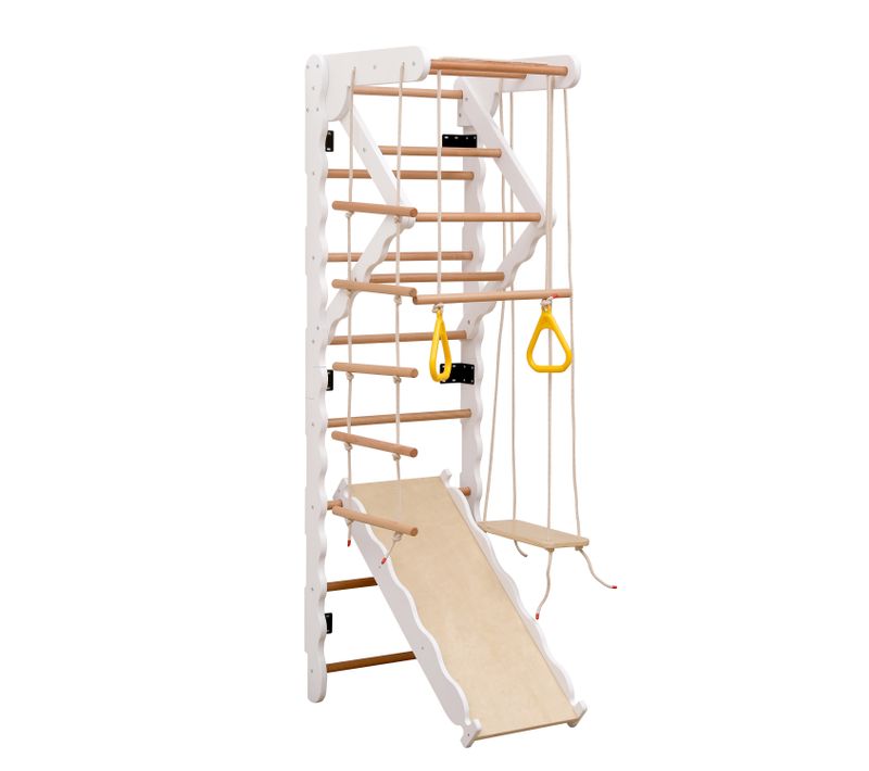Jeux De Gymnastique Multifonctions 6-en-1 Pour Enfant, En Bois Massif De Hêtre, Norme En71