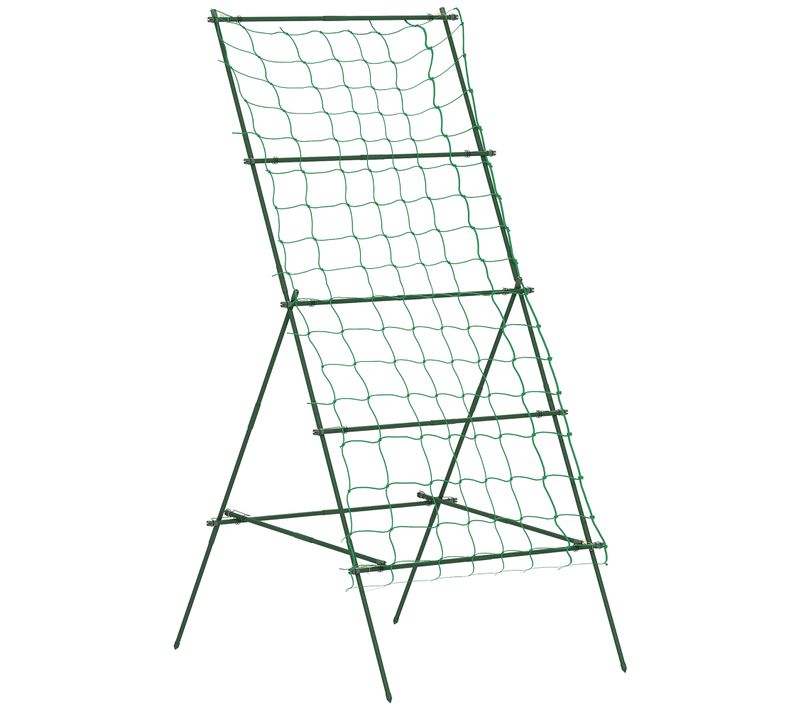Treillis Grille En Acier Inoxydable Pour Les Plantes Grimpeuses Ou Légumes 101x133x227cm, Vert