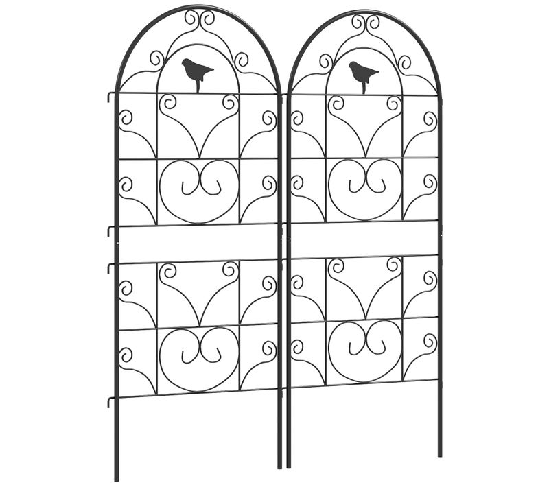 Treillis Pour Les Plantes Grimpantes 50x120cm,  Ou Légumes D'escalade, Noir